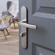 Poignée de porte "Iza" avec serrure à condamnation - Entraxe 195 mm - Brico Dépôt