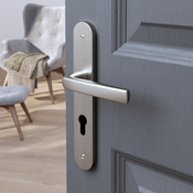 Poignée de porte "Iza" avec trou pour cylindre - Entraxe 195 mm - Brico Dépôt