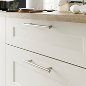 Poignée de meuble "Derenic" - Effet nickel - Entraxe 128 mm - Cooke and Lewis - Brico Dépôt