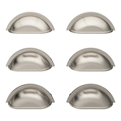 Lot de 6 poignées de meuble "Goderic" - Effet nickel - Entraxe 64 mm - Cooke and Lewis - Brico Dépôt