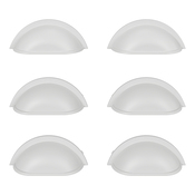 Lot de 6 poignées de meuble "Goderic" - Blanc - Entraxe 64 mm - Cooke and Lewis - Brico Dépôt