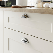 Lot de 6 poignées de meuble "Goderic" - Effet chromé - Entraxe 64 mm - Cooke and Lewis - Brico Dépôt