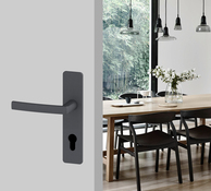 Ensemble poignée de porte "Koya" avec trou pour cylindre - Entraxe 195 mm - Assa Abloy - Brico Dépôt