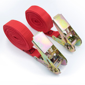 Lot 2 sangles polypropylène avec tendeur à cliquet - 5 m x 25 mm. 80 kg - Brico Dépôt