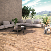 Carrelage de sol extérieur "Avoriaz" chêne - l. 19 x L. 80 cm - Brico Dépôt