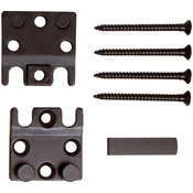 Kit de fixation pour poteau clipsable noir - GEOM - Brico Dépôt
