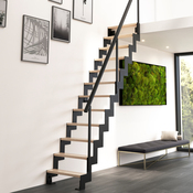 Escalier gain de place noir en hêtre massif "Loky" - Brico Dépôt