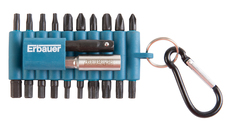 Lot de 22 embouts mixtes de visseuse avec mousqueton - Erbauer - Brico Dépôt