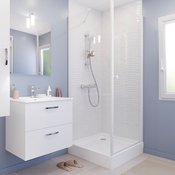 Paroi de douche latérale "Garian" l.80 cm  en verre transparent - Brico Dépôt