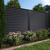 Panneau métal "Artemio" gris anthracite - 180 x l. 180 cm. - Marque BLOOMA - Brico Dépôt