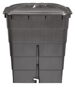 Récupérateur d'eau rectangulaire 300 L gris avec couvercle et robinet - Garantia - Brico Dépôt