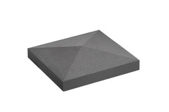 Chapeau de pilier carré en béton point diamant anthracite 40 x 40 cm - Brico Dépôt