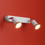 2 Spots GU10 blanc 7 W 220 - 240V H. 10,5 x L. 26 x l. 4 cm - Brico Dépôt