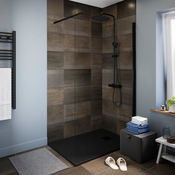 Paroi de douche à l'italienne Walk-In "Calia" l.120 cm en verre transparent - Cooke and Lewis - Brico Dépôt