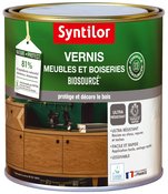 Vernis meubles et boiseries chêne moyen satiné 0,5L - Syntilor - Brico Dépôt