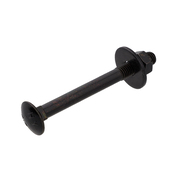 Kit de 25 vis à penture TRCC noir avec écrous et rondelles 7 x 70 mm - Brenner - Brico Dépôt