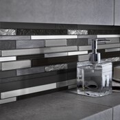 Mosaïque "Palermio" noir/blanc - l. 29,4 x L.29,8 cm - Colours - Brico Dépôt