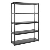 Etagère résine noir "Liane" l. 120 cm x H. 175 cm x P. 40 cm - Cooke and Lewis - Brico Dépôt