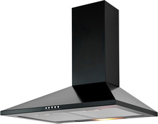 Hotte cheminée de cuisine noire - 60 cm - Brico Dépôt