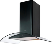 Hotte cheminée incurvée en verre noire - 60 cm - Cooke and Lewis - Brico Dépôt