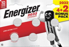 Lot de 4 + 2 boutons Lithium CR2032 - 3 volts - Energizer - Brico Dépôt