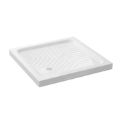 Receveur de douche grès carré 90x90 cm NF blanc "BAHIA"
 - Brico Dépôt