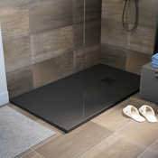 Receveur de douche extra-plat résine rectangulaire 80x140 cm noir "PIA"
 - Cooke and Lewis - Brico Dépôt