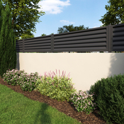 Panneau métal "Artemio" gris anthracite - 60 x l. 180 cm. - Marque BLOOMA - Brico Dépôt