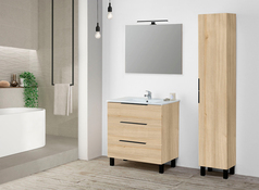 Colonne "Denver" couleur effet bois - H. 189 x L. 35 x P. 30 cm. - Brico Dépôt