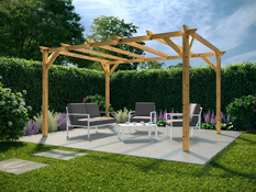 Pergola en bois classe 3 - L. 3 x l. 4 x H. 2,4 m - Brico Dépôt