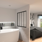 Verrière noire 4 panneaux vitrage "Opale" - Brico Dépôt