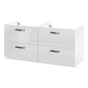 Meuble sous vasque double à suspendre blanc "Aruna" L. 120 x H. 55 x P.45 cm - Brico Dépôt