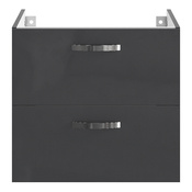 Meuble sous vasque à suspendre gris "Aruna" L. 60 x H. 55 x P. 45 cm - Brico Dépôt