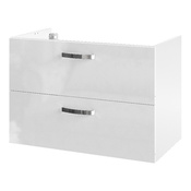 Meuble sous vasque à suspendre blanc "Aruna" L. 80 x H. 55 x P.45 cm - Brico Dépôt