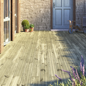 Lame de terrasse "Lemhi" pin vert L. 2,4 m x l. 14,4 x EP. 2,7 cm - Marque BLOOMA - Brico Dépôt