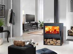 Poêle à bois "Dana Ecodesign" noir mat - 7,1 kW - Panadero - Brico Dépôt
