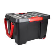 Malle de rangement noire "Stock'R" 120L avec couvercle - H. 48. x 76.7 cm  - Eda - Brico Dépôt