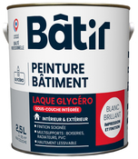 Peinture laque glycero multisupports 2,5 L - Blanc brillant - Brico Dépôt