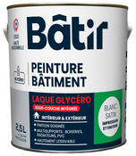 Peinture laque glycero multisupports 2,5 L - Blanc satin - Brico Dépôt