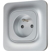 Prise 2P+T complet gris "Mauka" - Brico Dépôt