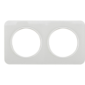Plaque 2 postes verre blanc "Zephyr" - Brico Dépôt
