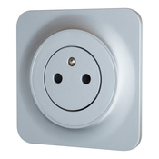 Lot de 5 prises 2P+T gris "Zephyr" - Brico Dépôt