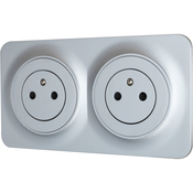 Double Prise 2P+T precablée gris - Brico Dépôt