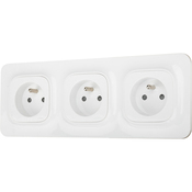 Triple Prise 2P+T precablée complet "Mauka" - Brico Dépôt