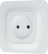 Prise sans terre complet  blanc brillant "Mauka" - Brico Dépôt