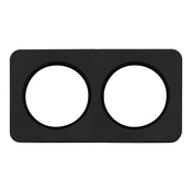 Plaque 2 postes verre noir "Zephyr" - Brico Dépôt