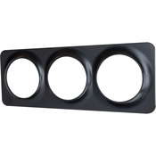 Plaque decorative 3 postes noir "Zephyr" - Brico Dépôt