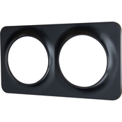 Plaque 2 postes noir "Zephyr" - Brico Dépôt