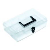 Organiseur compartimenté en plastique transparent L. 29,5 x l. 19,5cm - Forge steel - Brico Dépôt