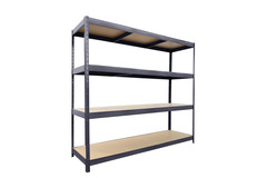 Étagère bois métal - H. 185 x L. 180 x P. 60 cm. - Brico Dépôt